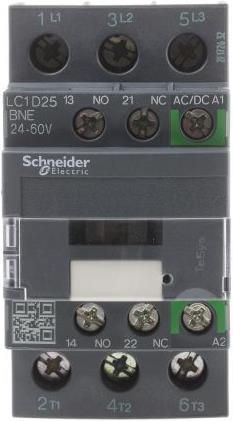 Actual product image Schneider Electric Contactor 25A 3P AC3 24-60VACDC coil
