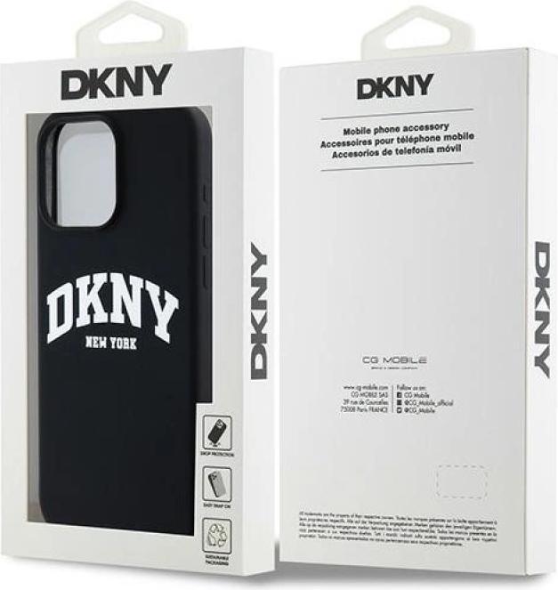 Actual product image DKNY DKHMP13XSNYACH iPhone 13 Pro Max 6.7" czarny/black hardcase Liquid Silicone White Printed Logo (Apple iPhone 13 Pro Max)
