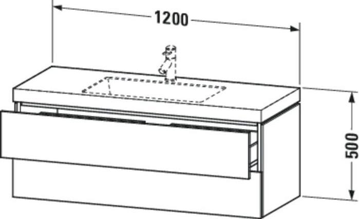 Immagine prodotto Duravit Mobiletto L-CUBE m WT Vero Air 500x1200x480mm o HL NB na