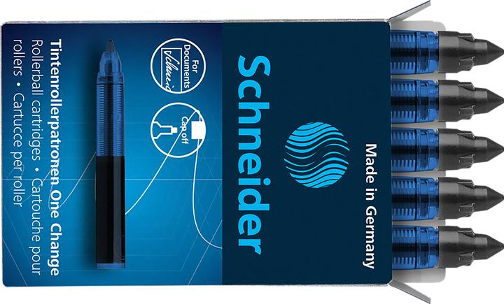 Produktbild Schneider ONE CHANGE - Rollerpatrone (5 Stück, Schwarz, 0.60 mm)