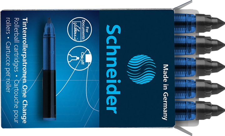 Produktbild Schneider ONE CHANGE - Rollerpatrone (Tintenfass, Schwarz, 0.60 mm)