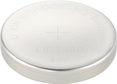 Voltcraft LIR2450 Batteria a bottone LIR 2450 Litio 120 mAh 3,6 V 1 pz. (1 pz., Specifico del dispositivo, 120 mAh)