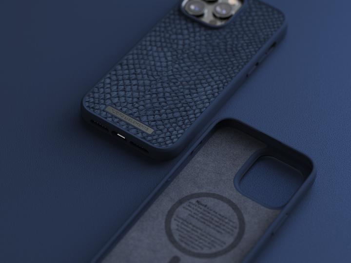 Immagine prodotto Njord Custodia rigida Salm.Leather Magsafe blu (Apple iPhone 14 Pro Max)