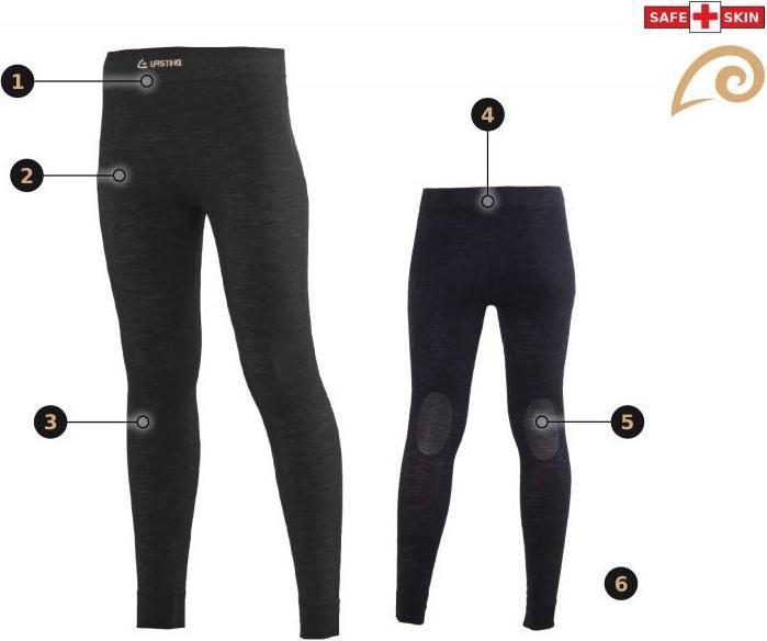 Produktbild Lasting WAURA Frauen Merino Leggins - schwarz (XXS, XXL, 3XL)