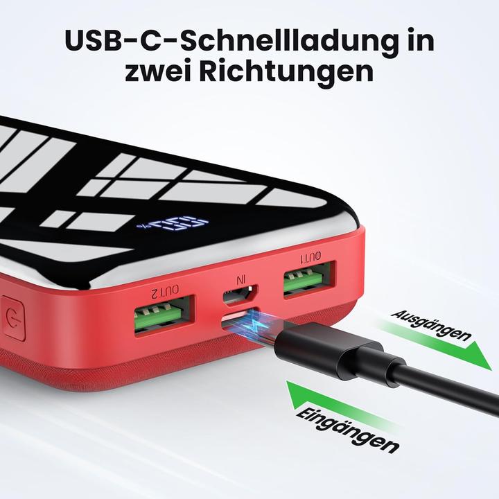 Actual product image Bextoo Powerbank 30000mAh, Red (27000 mAh, 22.50 W, 22.50 Wh)