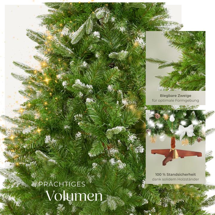 Actual product image tectake Künstlicher Weihnachtsbaum Blitzen, 180 cm, Spritzgussnadeln (180 cm)