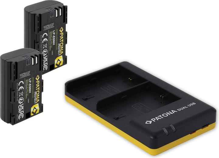 Patona LP-E6NH Set (Chargeur de batterie d'appareil photo, Batterie de l'appareil photo)