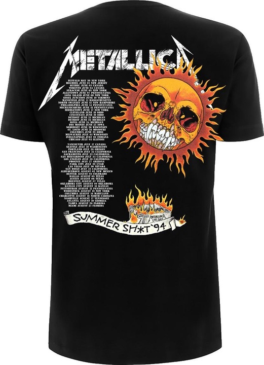 Produktbild Metallica TShirt Erwachsene Flaming Skull Tour '94 (M)