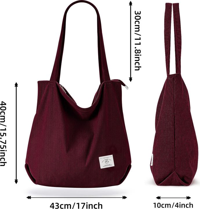 Produktbild Only-Bags.Store Cord Umhängetasche, minimalistische einfarbige Tragetasche, All-Match Lagerung Handtasche