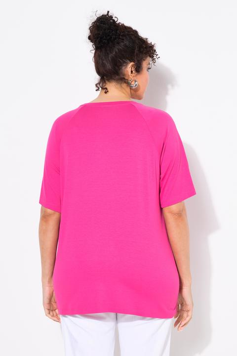 Produktbild Ulla Popken T-Shirt, Zierbänder, Classic, Rundhals, Halbarm (62)