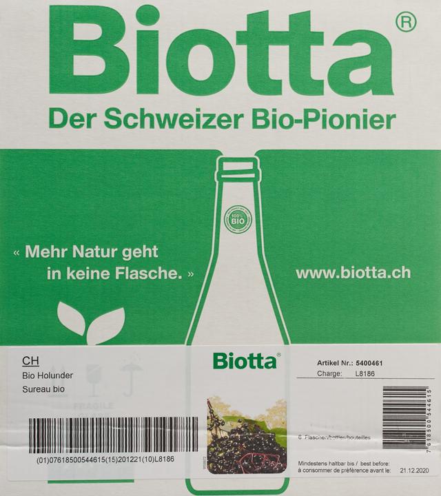 Actual product image Biotta Organic elderberry (6 x 50 cl)