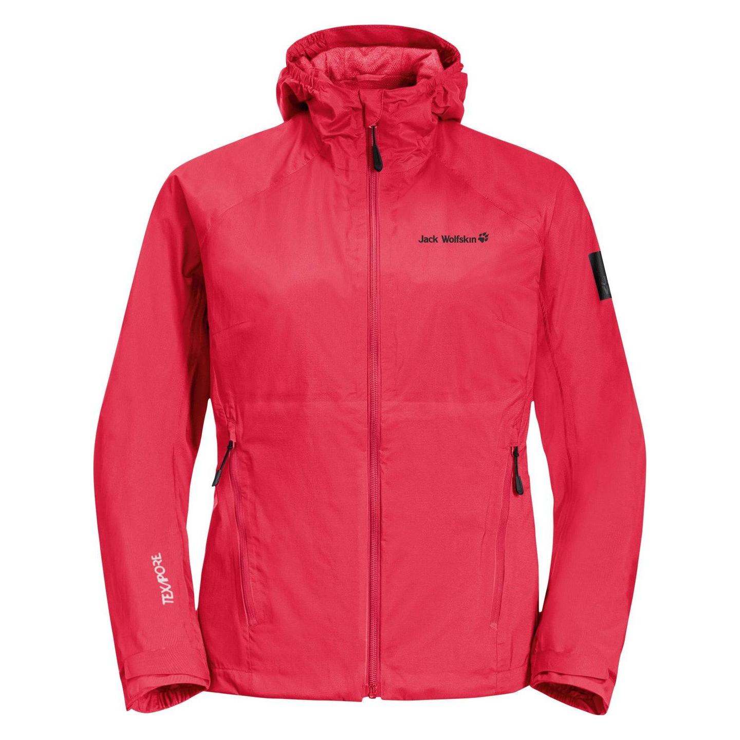 Jack Wolfskin, Damen, Regenjacken, Tasman Jacke 2l, Rot, (M)