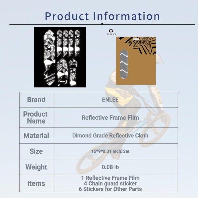 Actual product image Enlee Veloaufkleber Fahrradsticker für den Rahmen