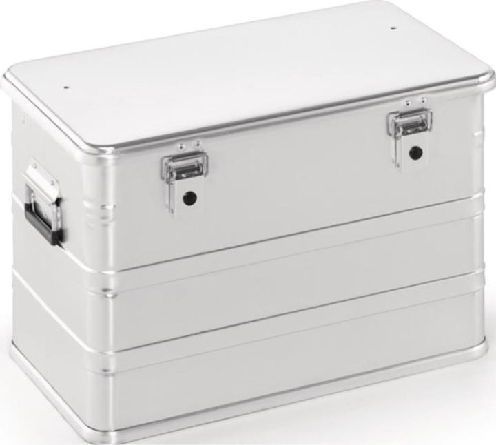 HP Autozubehör Aluminiumbox L582xB385xH397mm 76 l mit Klapphebelverschlüssen mit Bohrungen