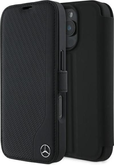 Produktbild Mercedes MEBKP16L23RBGVK iPhone 16 Pro 6.3" czarny/black Leather Wood Imitation (Apple iPhone 16 Pro)