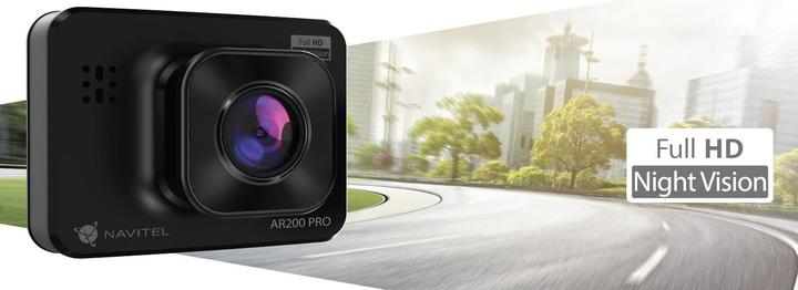 Actual product image Navitel Vehicle Registrator Ar200 Pro (Rechargeable battery, Built-in display, Wi-Fi, Night vision, GPS receiver, Accelerometer, Built-in microphone, Full HD)
