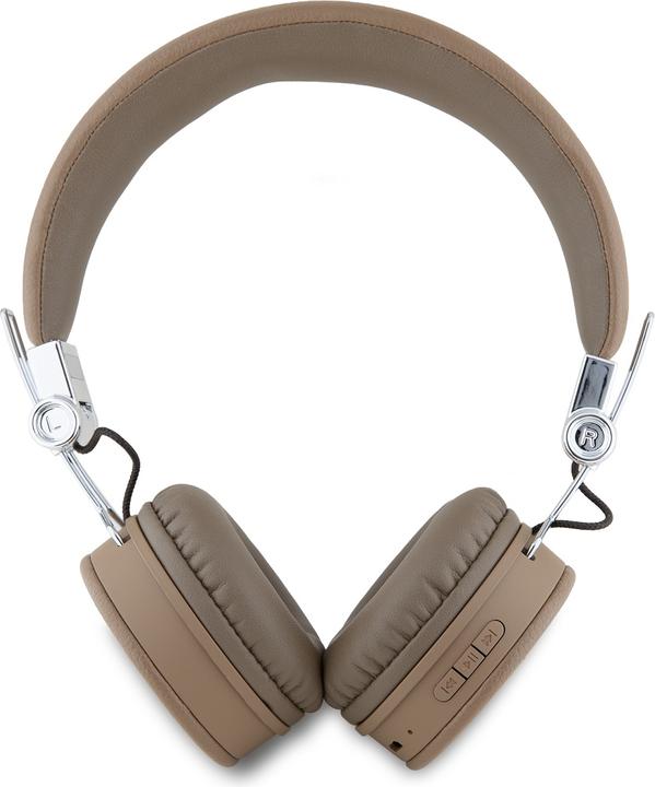 Productafbeelding Guess PU Bekleed Driehoek Logo ENC Draadloze Hoofdtelefoon Bluetooth - Bruin (ANC, 32 h, Draadloze)