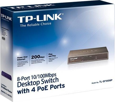 Actual product image TP-Link Tl-Sf1008p (8 Ports)