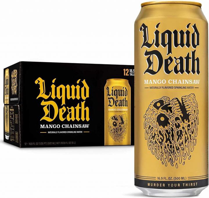 Actual product image Liquid Death Chainsaw Mango (12 x 50 cl)