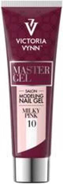 Actual product image Visconti Di Modrone Victoria Vynn Master Gel UV LED Modeling Gel Acrylic Builder 10 Milky Pink 60g (Artificial nails, Milky pink)