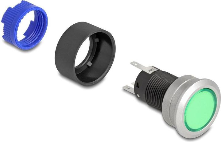 Produktbild Delock Drucktaster vorstehend zum Einbau 22 mm 5 x Lötanschl
