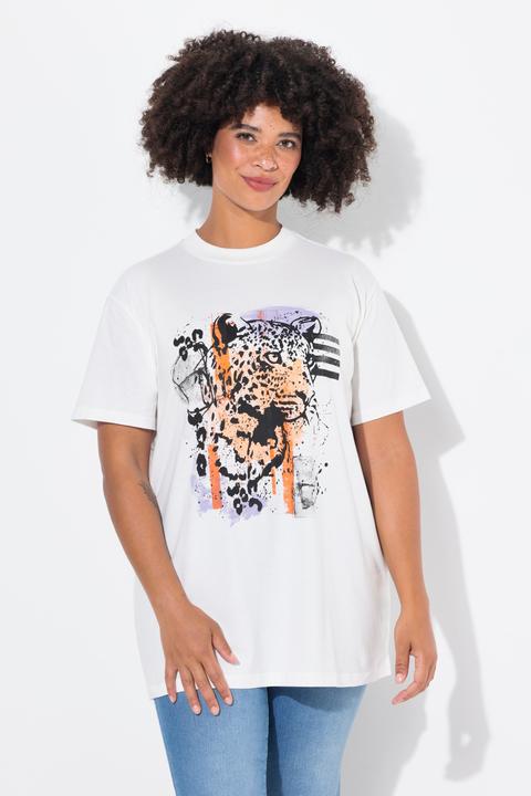 Actual product image Angel of Style T-shirt with leopard print and half sleeves (46)