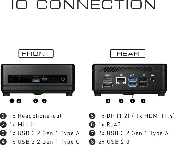 Produktbild MSI Cubi 5 10M (Intel Core i7-10510U)