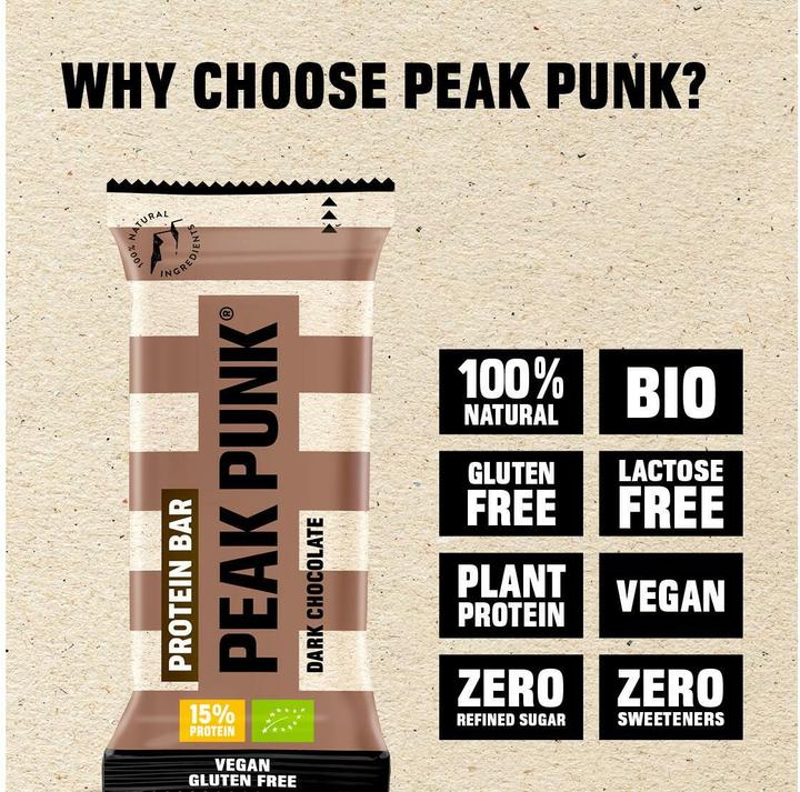 Image du produit Peak Punk Bio Protein Bar (55 g, 12 pcs)