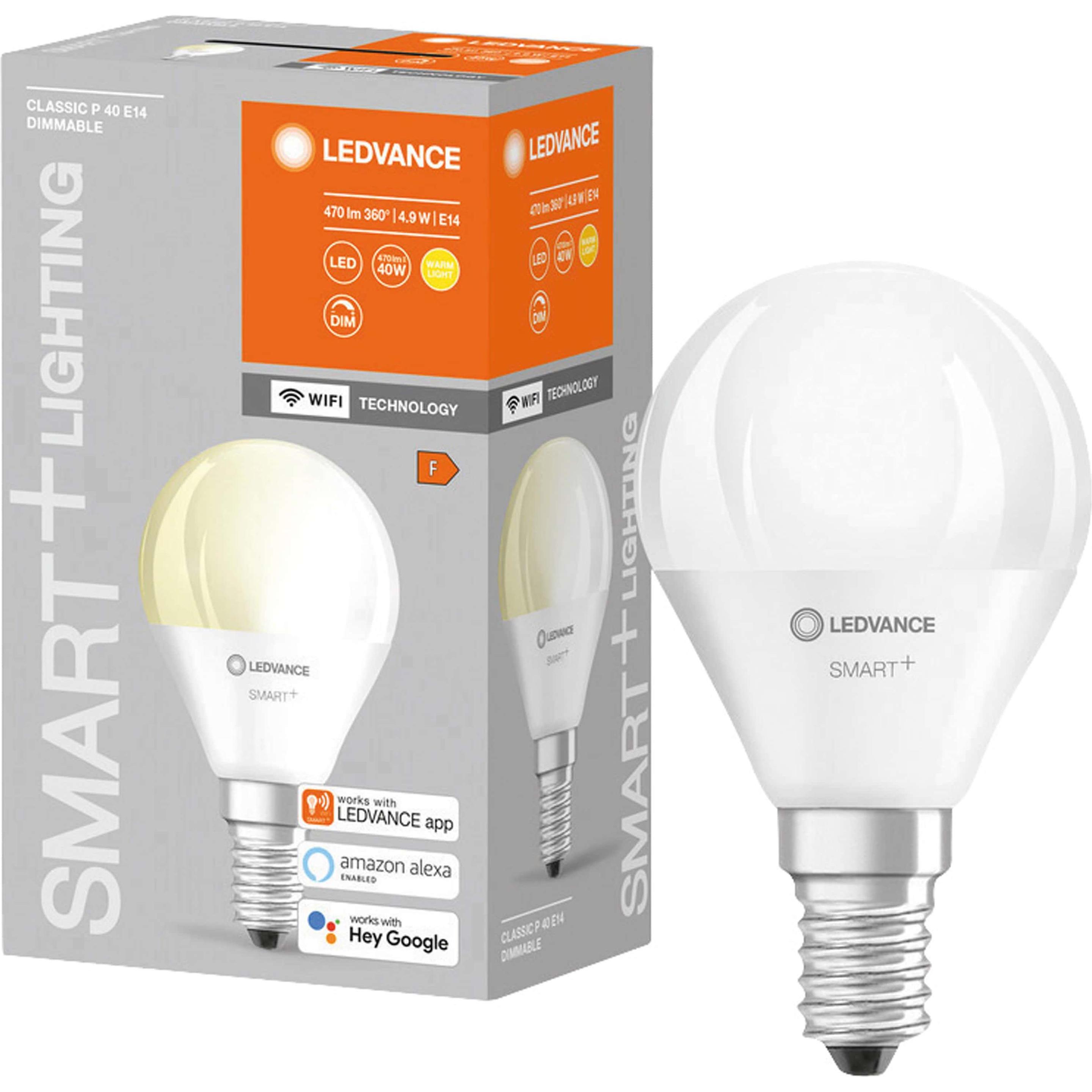 Thumbnail - Ledvance, Leuchtmittel, Smart+ Wifi Mini Bulb (E14, 5 W, 470 lm, 1 x, F)