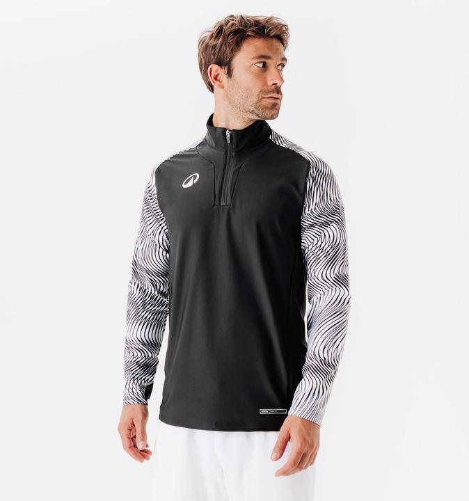 Actual product image Kipsta Fussball Sweatshirt 1/2 Zip - Viralto Wavy Club schwarz/weiss (M)