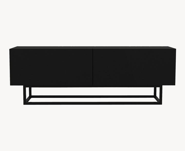 Produktbild En.Casa TV-Lowboard Nolven kurzes Gestell 135x32x47 cm Schwarz (135 x 31.50 x 46.50 cm)