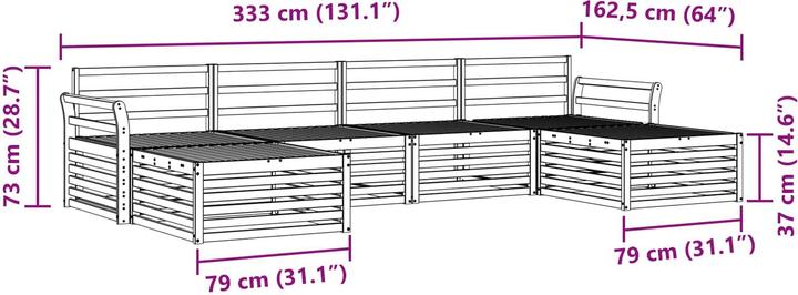 Produktbild vidaXL Outdoor-Sofa