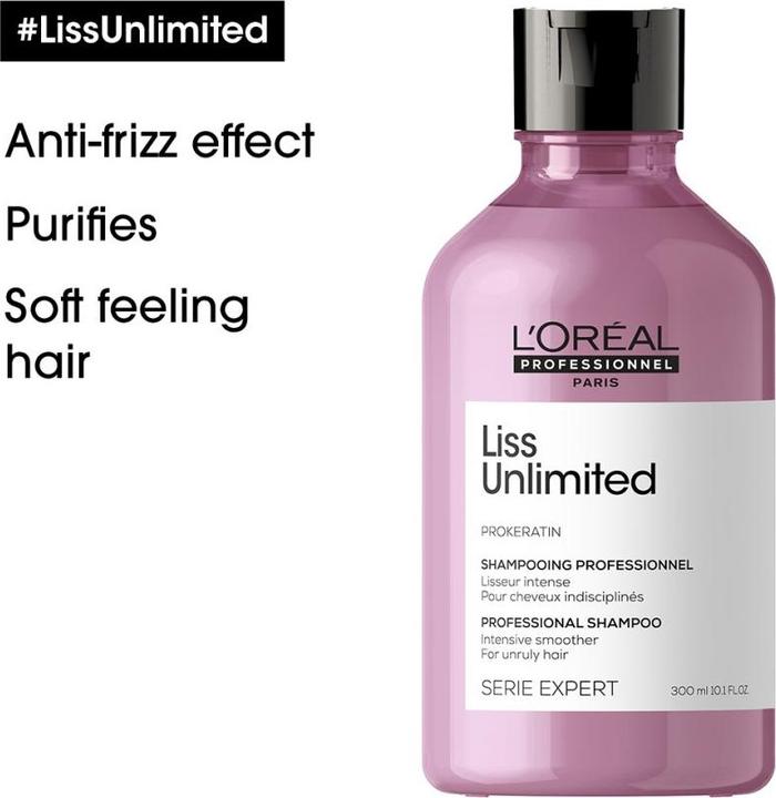 Produktbild L'Oréal Professionnel Serie Expert Liss Unlimited (300 ml, Flüssiges Shampoo)