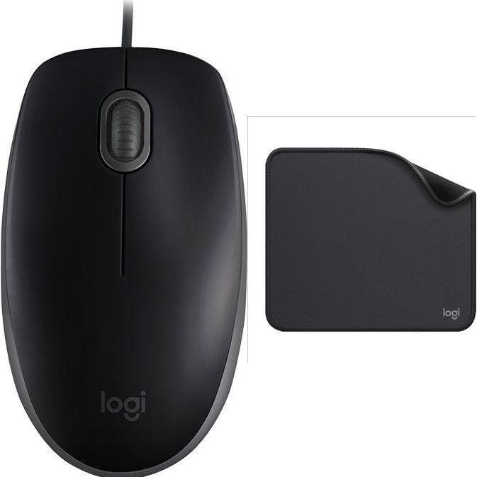 Morele Mysz Logitech B110 Silent (910-005508) + Studio Series - GRAPHITE (956-000049) (Senza fili), Mouse, Nero, Grigio