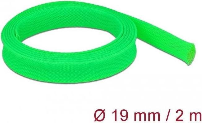 Image du produit Delock Gaine tressée extensible 2 m x 19 mm vert (Gaines pour câbles, 200 cm)