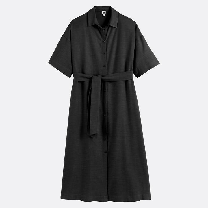 Image du produit La Redoute Collections Hemdkleid lang Ärmel Ellbogen gegürtet (M)