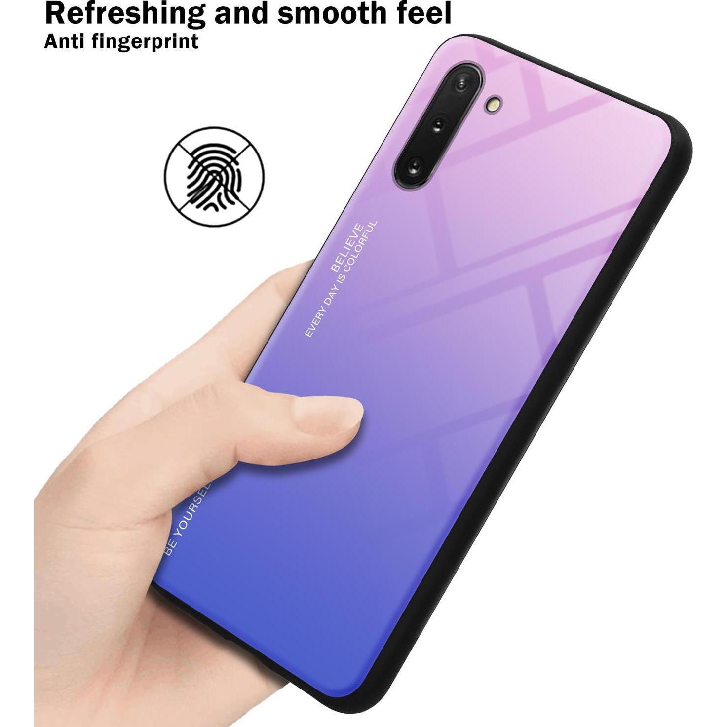 Thumbnail - Cadorabo TPU 2 Farben Glas Cover (Samsung Galaxy Note 10), Smartphone Hülle, Schwarz