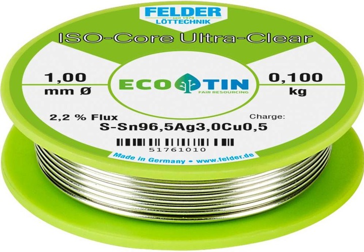 Produktbild Felder Lottechnik Ultra Clear, 0.10 kg, 1 mm (Lötspulenkit)