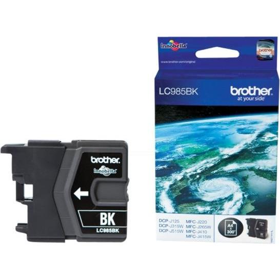 Thumbnail - Brother, Druckerpatrone, LC985BKBP - Schwarz - Original - Blisterverpackung (BK)