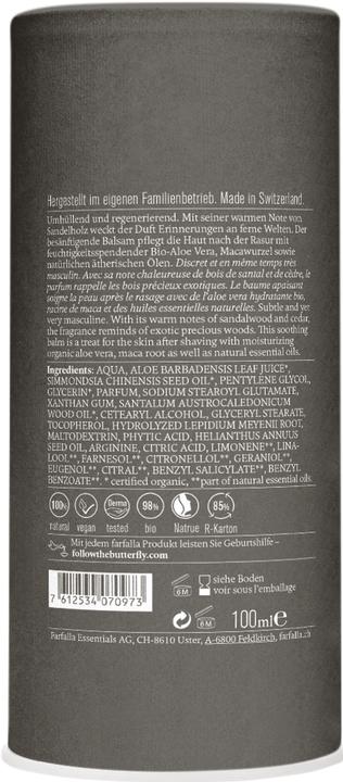 Produktbild Farfalla NaturalAfterBal Sandalw 100ml (Aftershave Balsam, 100 ml)