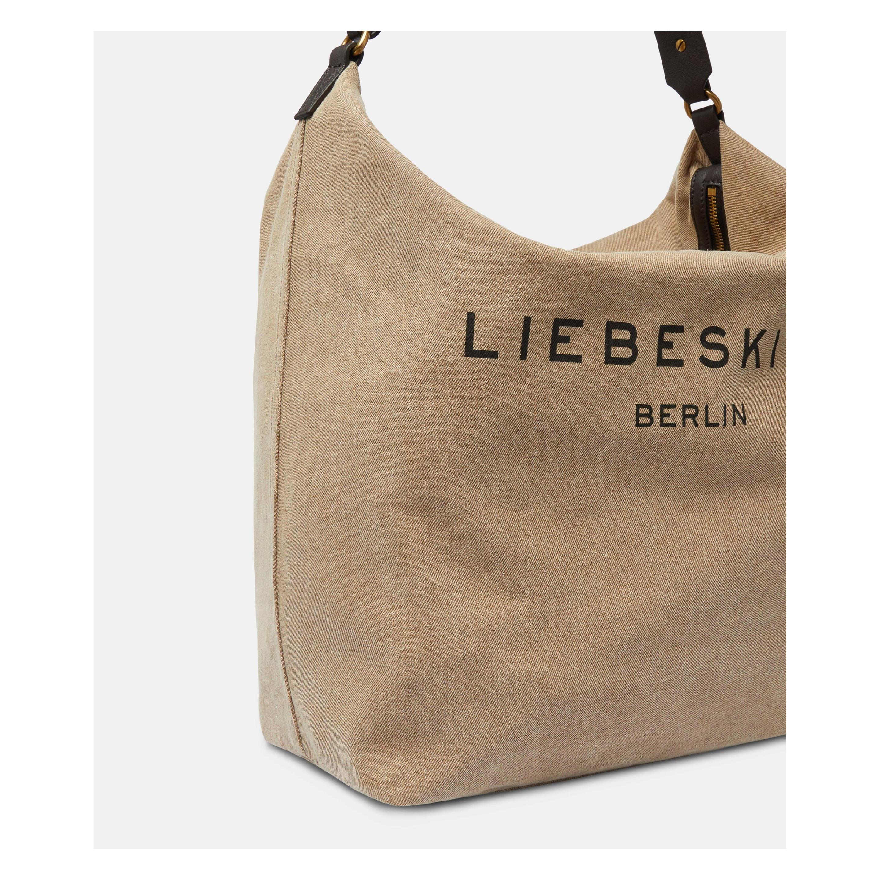 Liebeskind Berlin, Damen, Tasche, Grosse Schultertasche Aus Denim, Beige