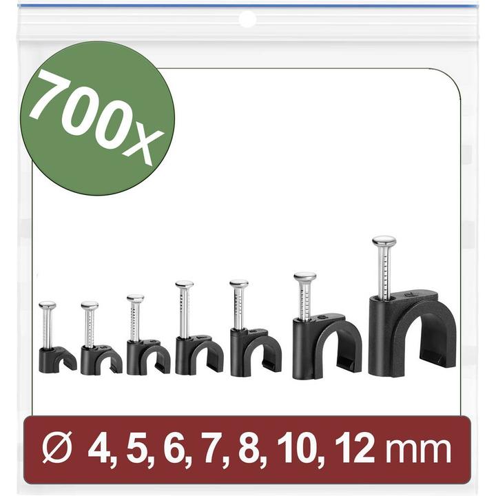 Produktbild Quadrios 24CA438 Nagelschellen 24CA438 Bündel-Ø-Bereich 2 bis 12 mm Schwarz 7