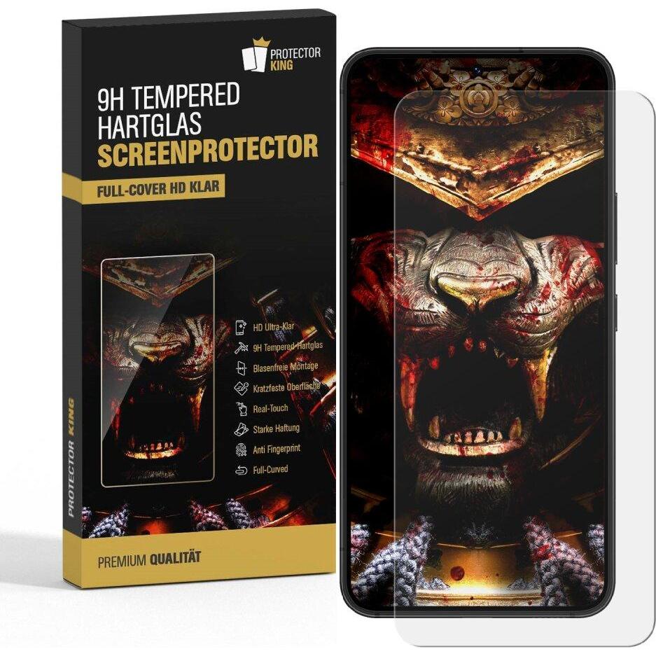 Protectorking 6x tempered 9H Panzerglas 3D A++ KRISTALLKLAR (6 Stück, Samsung Galaxy S24+), Smartphone Schutzfolie