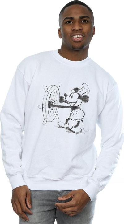 Actual product image Disney Mens Mickey Mouse Steamboat Sketch Sweatshirt (XL)