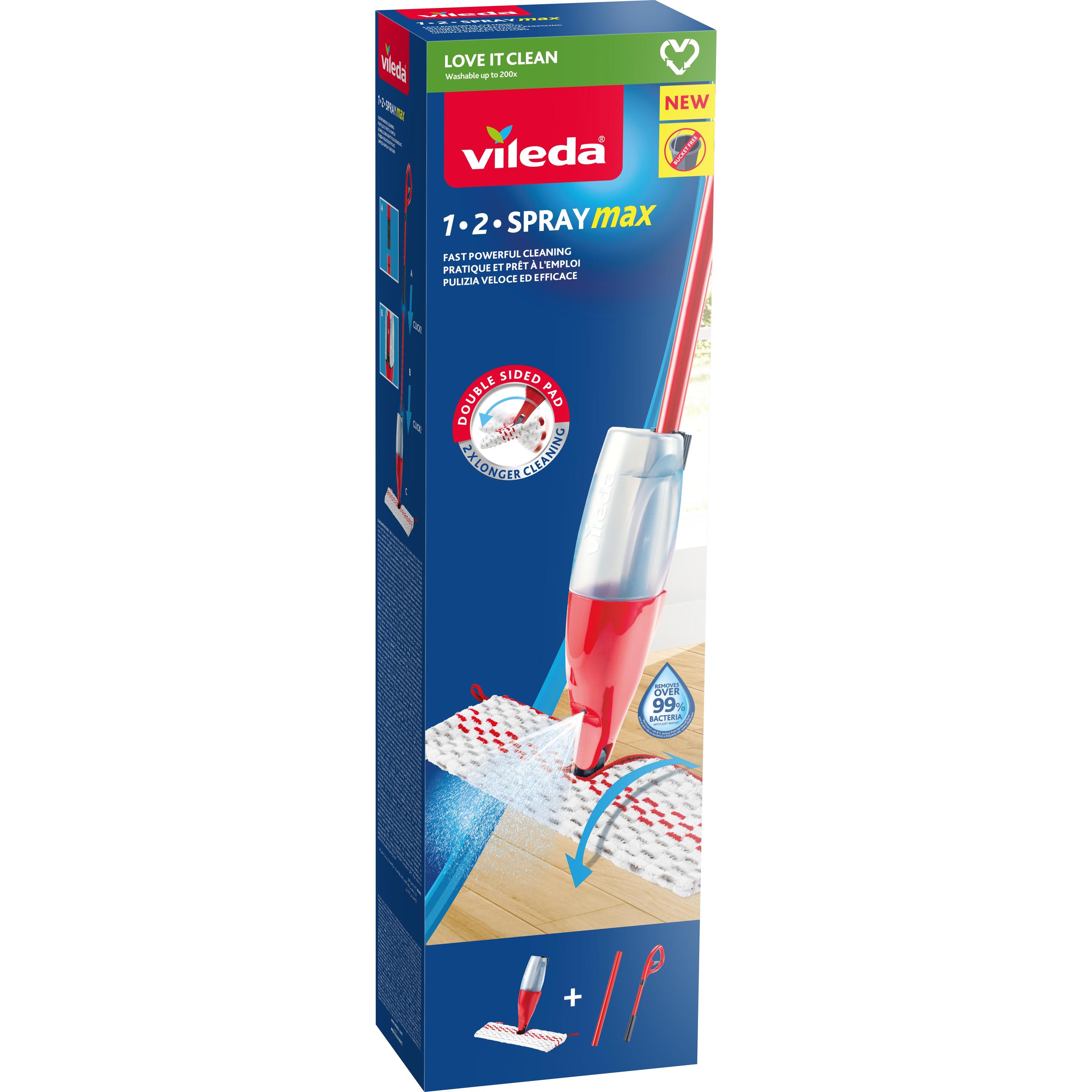 Vileda Spray Max, Utensili pulizia, Rosso, Bianco