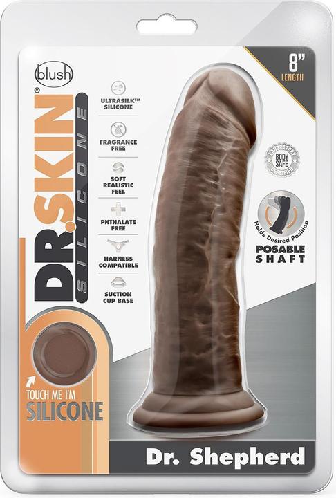 Image du produit Blush Dr. Skin Silicone - 8 Inch Platinum Cured Dong réaliste - Coupe d'aspiration puissante pour un jeu