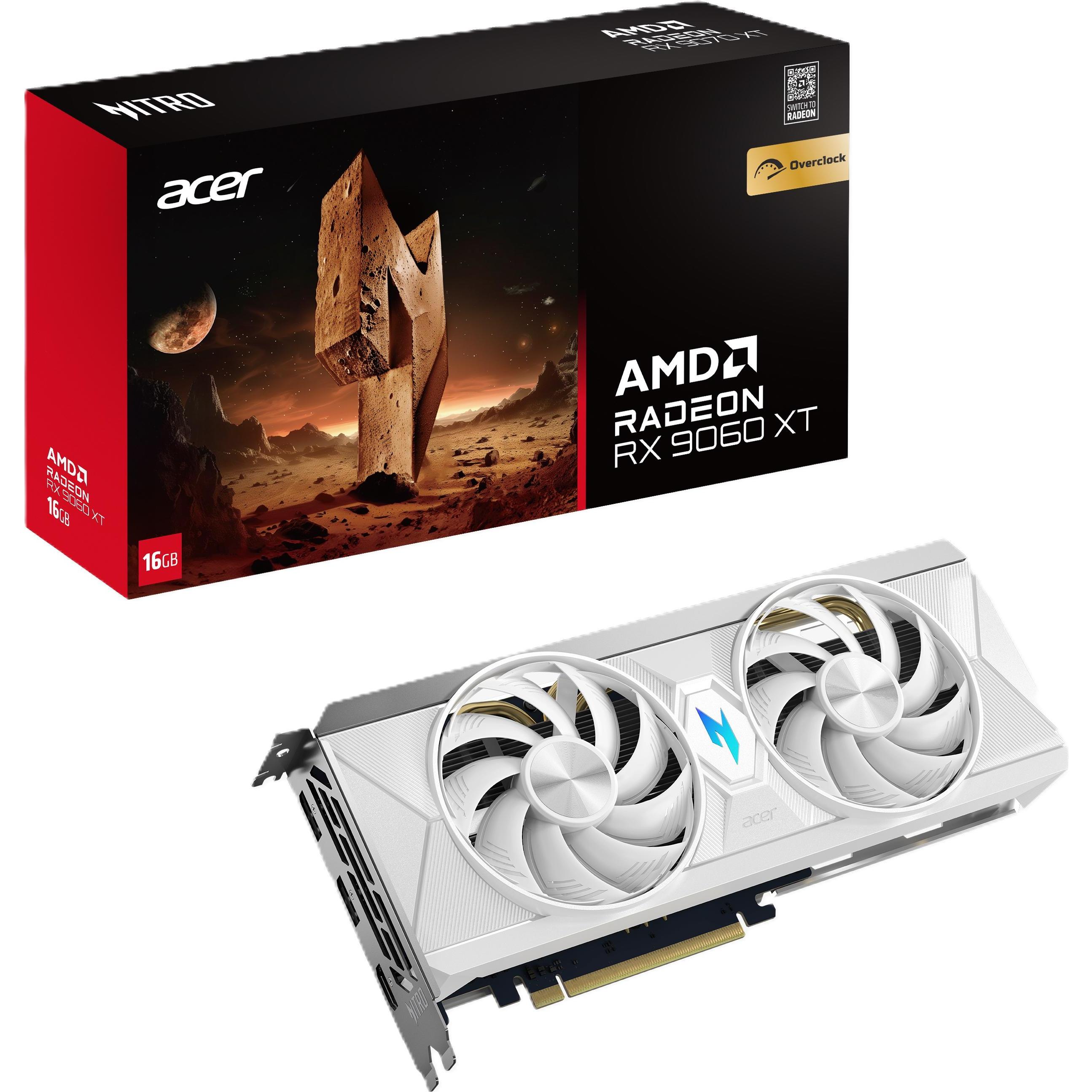 Acer Nitro AMD RX9060 XT OC 16GB WHITE (16 GB), Grafikkarte