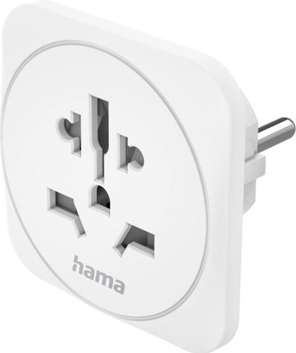 Produktbild Hama Reiseadapter Typ E und F, 3-polig, universal, Welt nach Europa, Weiss