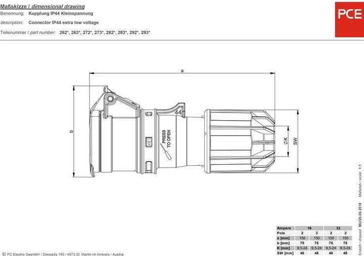 Actual product image PCE Extra-low voltage coupling TWIST2pin 42V