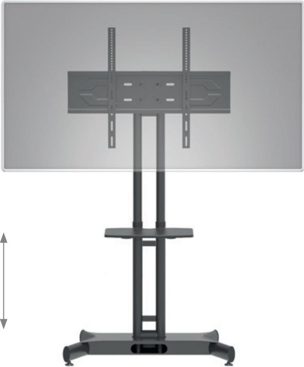 Image du produit Hagor HP Twin Stand HD, 90 kg, 2,13 m (84"), 139,7 cm (55"), 800 x 500 mm, 1350 - 1650 mm
